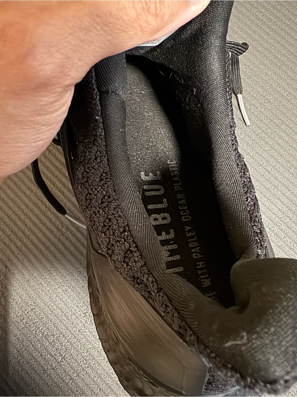 Adidas Knit Gray & Black Ultraboost Sneakers - Picture 5 of 14